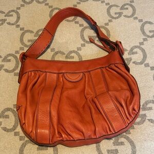 Cole Haan Burnt Orange Leather Hobo Bag